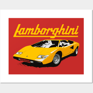 countach shirt Posters and Art